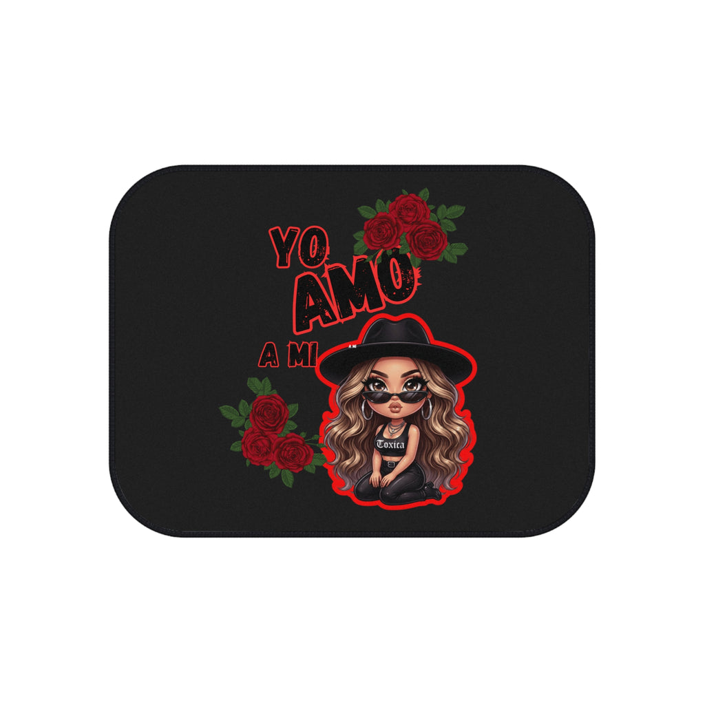 Car Mats - "Yo Amo a Mi Toxica" Floral Girl Custom 4-Piece Car Floor Mat Set